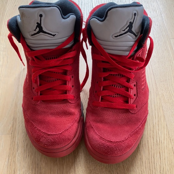 Nike Air Jordan 5 Retro Red Suede. - Picture 1 of 4